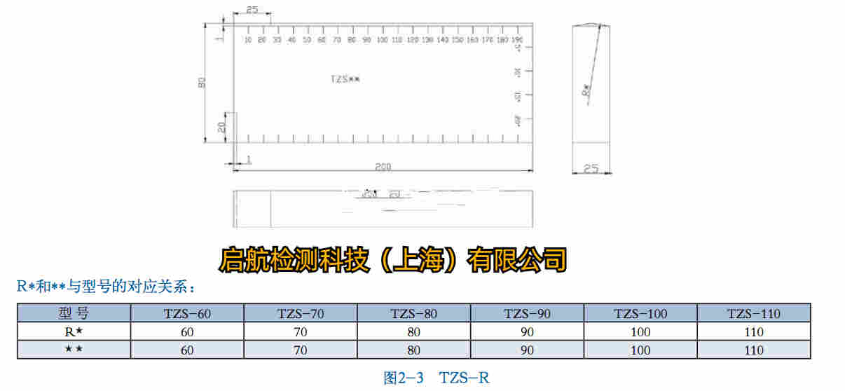 铁路校准试块TZS-60
