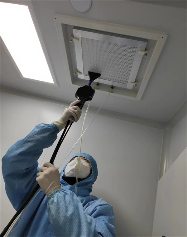 云南省制药厂高效空气过滤器检漏检测--持正检测