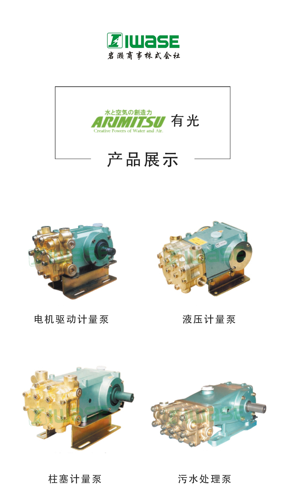 ARIMITSU有光/不锈钢化工泵/柱塞泵/C-151H65