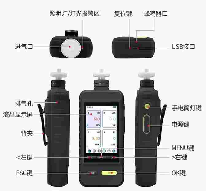 路博 LB-KY4X泵吸有毒气体检测仪