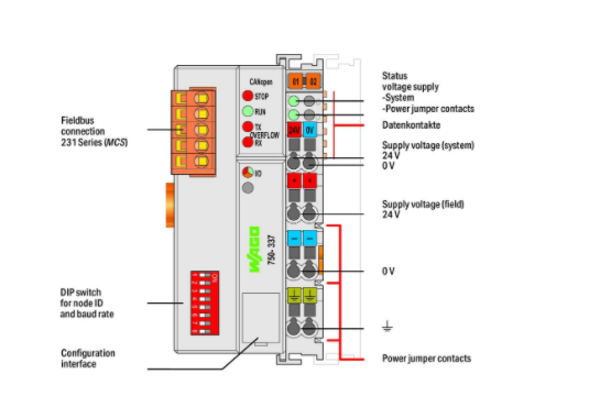750-337 万可wago总线适配器温度范围