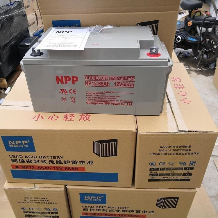NPP耐普蓄电池NPG12-65 12V65AH水利发电站应用