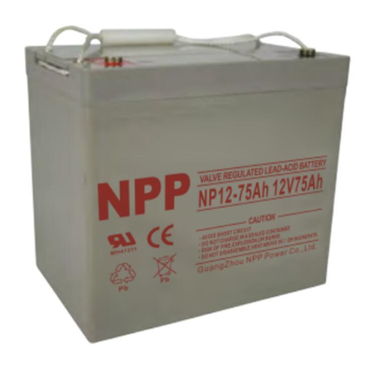 广州耐普蓄电池NPG12-75 12V75AH尺寸及规格参考