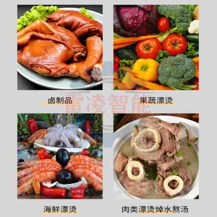 全自动翻筐出料卤煮锅 蔬菜海鲜漂烫锅 酱牛肉翻篮炒锅