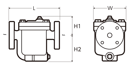 ES8N法兰式尺寸图