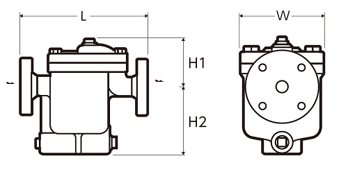 ES10法兰型尺寸图