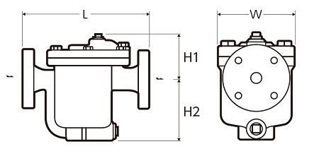 ESH8N法兰型尺寸图