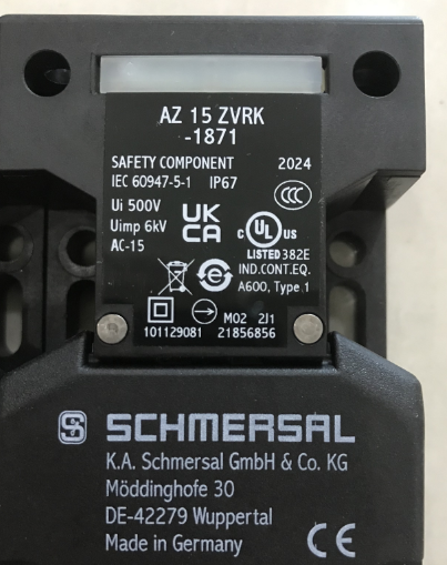 参考图schmersal施迈赛安全开关AZ 15 ZVRK-1871