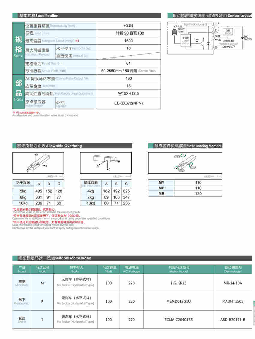 凱尼克半封閉皮帶模組滑臺(tái)高精度全封閉模組廠家直銷