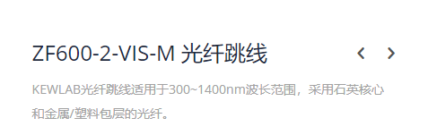 KEWLAB ZF600-2-VIS-M 光纤跳线