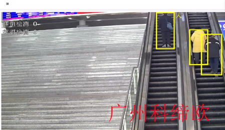 自动扶梯行人乘梯异常行为AI识别报警系统