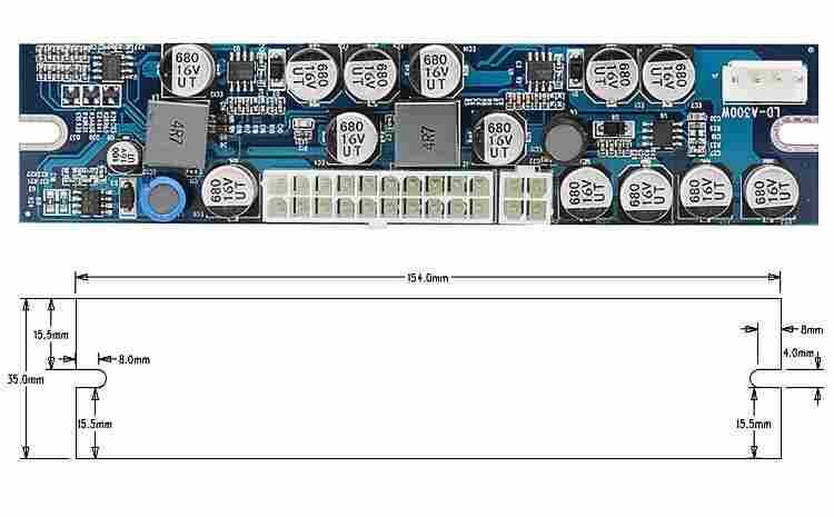 DC-ATX电源 300W模块式 12V DC转ATX电源