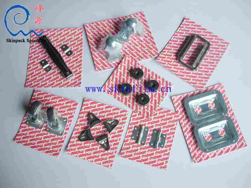 沙林纸卡（杜邦彩卡 透气纸板 贴体纸板）五金制品贴体包装实例：