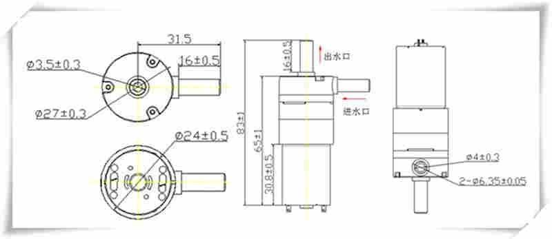 微型负压泵 微型隔膜泵12V微型水泵 抽水泵 自吸泵DC24V 370水泵