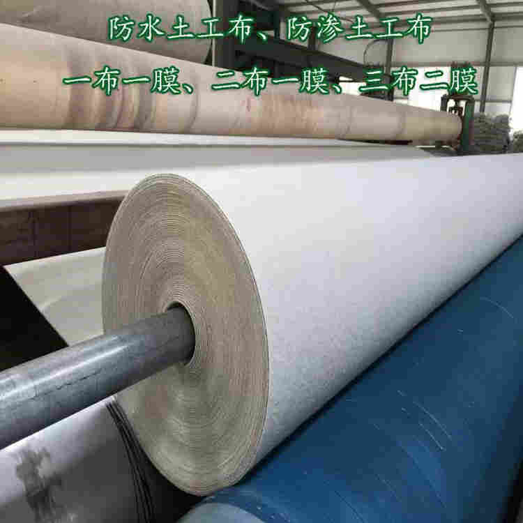 贵州复合土工膜 SN2/PE-7.5kN-0.3-500克 二布一膜防水土工布