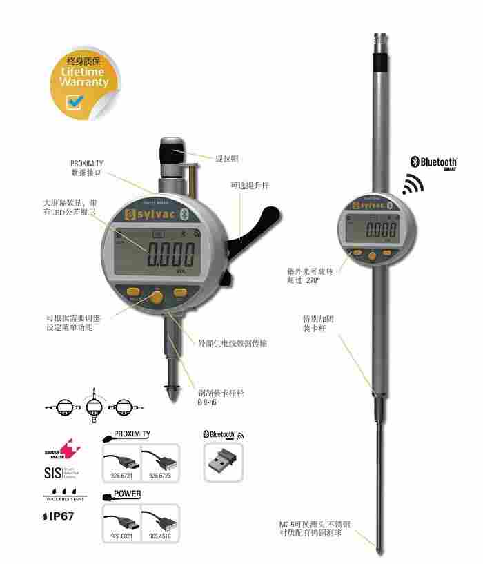 瑞士SYLVAC Bluetooth数显表