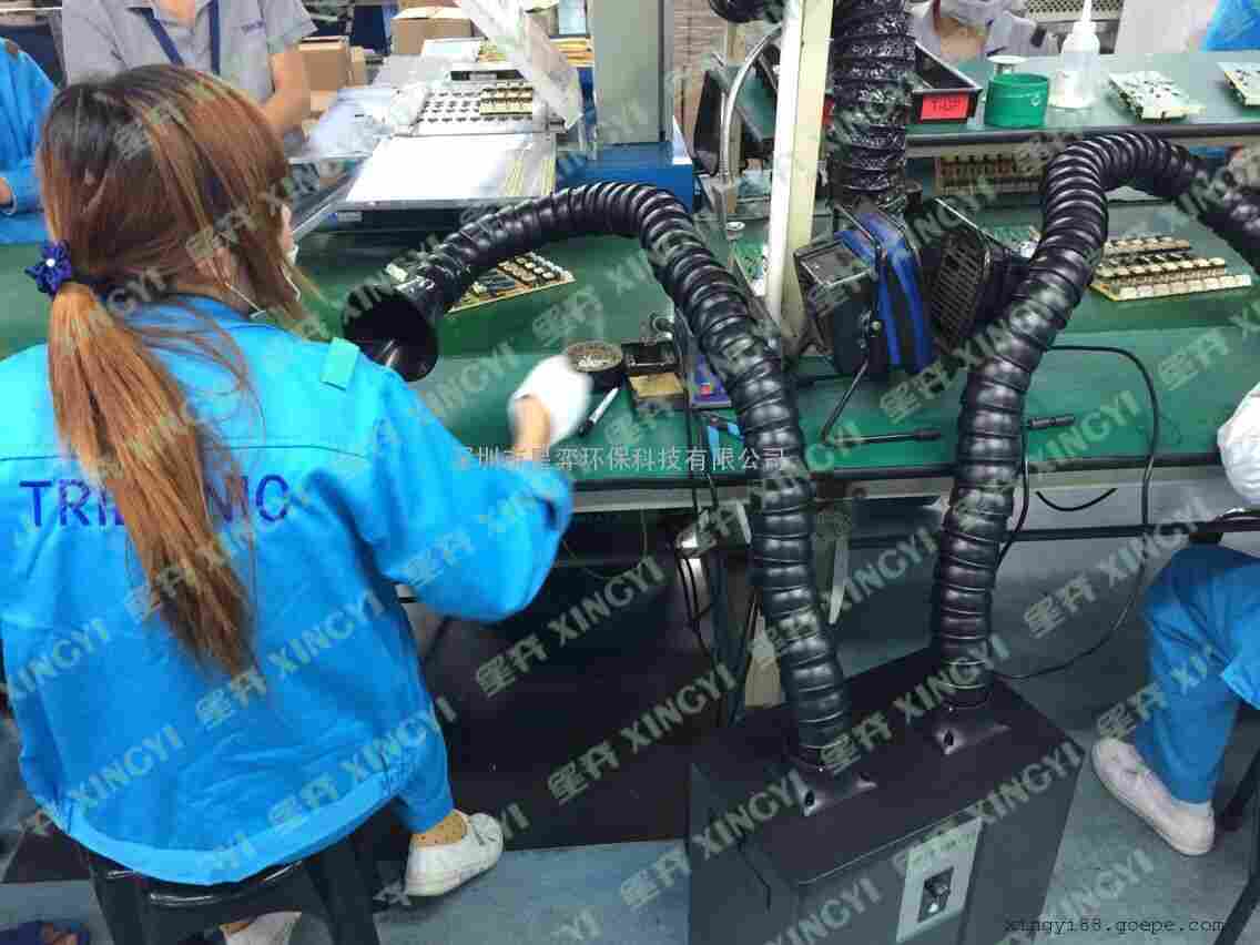 小型烙铁烟尘净化器 流水线焊锡烟雾排烟机