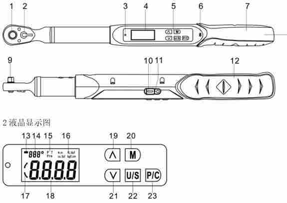 SGAW带角度数显扭矩扳手