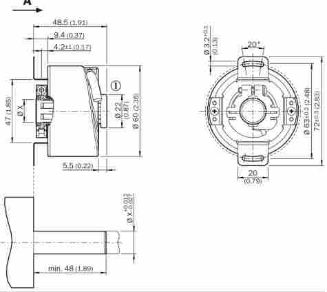 SICK伺服反馈编码器的尺寸连接方式