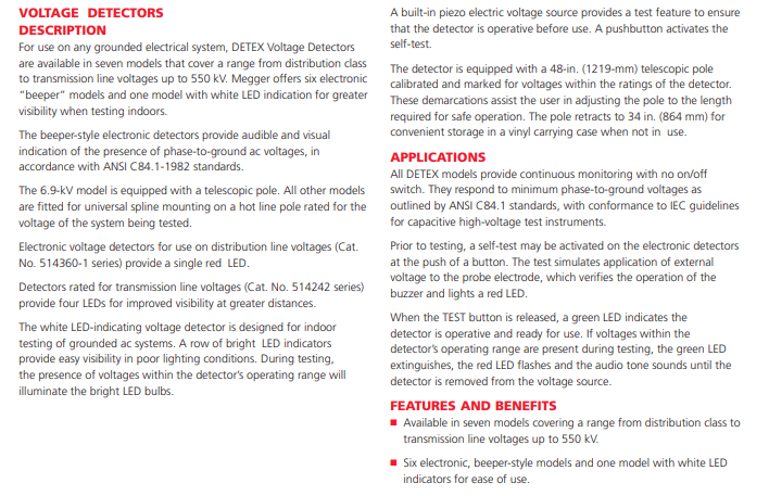 相序测试仪Megger510836-1