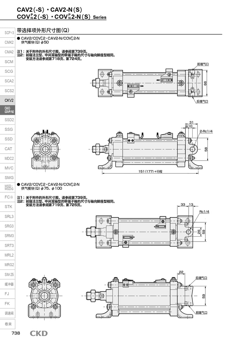 小型气缸CAV2-100-689-J-BELLOWS-SET产品报价