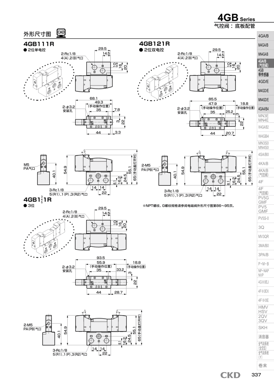 气动电磁阀M4GB3-CL10-K-13资料PDF