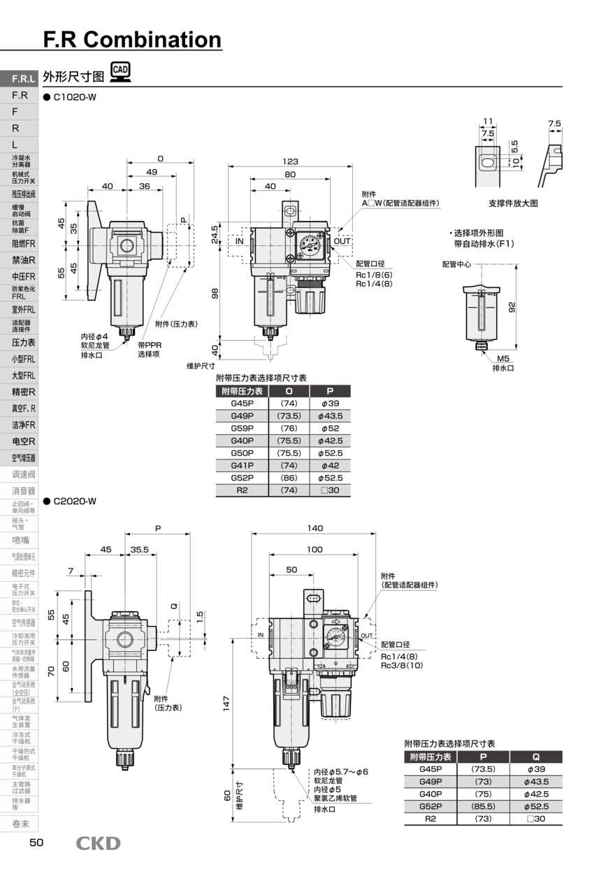 CKD减压阀C4010-10G-W-X1-US-A10GW配置资料