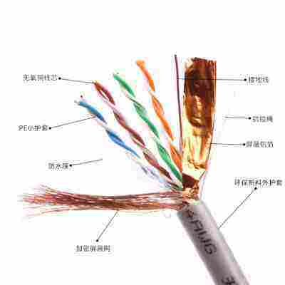 五类8芯屏蔽网线STP CAT5E