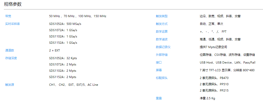 鼎阳SDS1152A、SDS1102A、SDS1072A数字示波器