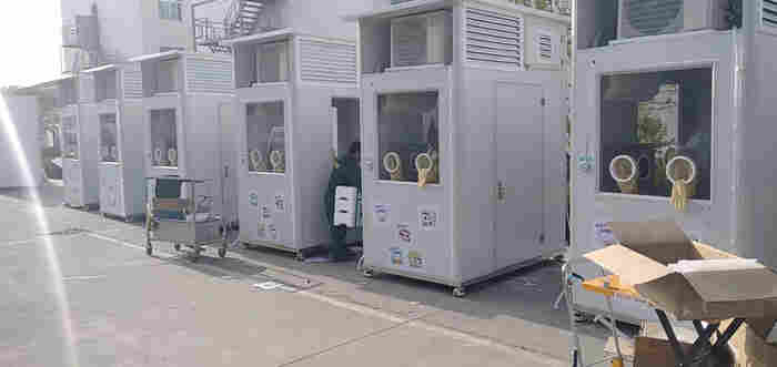 怀化芷江县核酸采样小屋带置物台