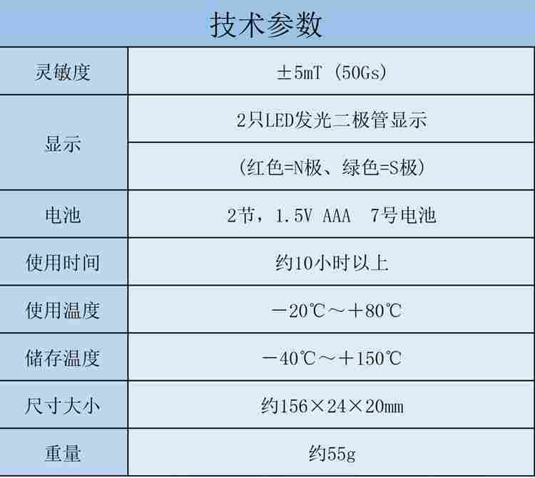 磁极笔DNS-20便携式南北极辨别笔磁场测试笔磁铁NS极检测笔