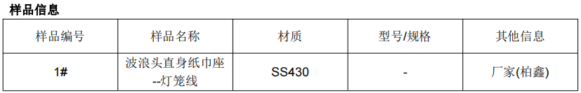 SS403灯笼线不锈钢成分分析