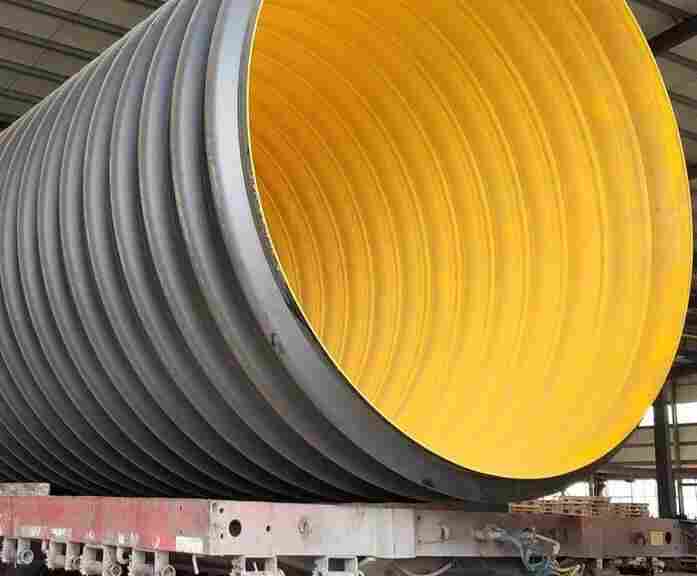 红河红河HDPE钢带管-HDPE钢带增强波纹管-DN500钢带管