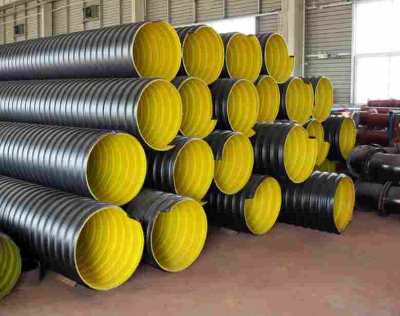 鲁甸HDPE钢带管-HDPE钢带增强波纹管-DN500钢带管