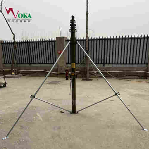 可调节车载避雷针 重载型电动升降杆 侧翻倒伏式天线伸缩支杆
