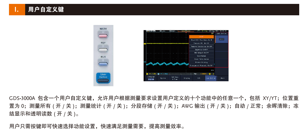 GDS-3000A 数字存储示波器 