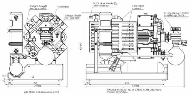 MD 4C EX VARIO +AK+EK - 尺寸规格表
