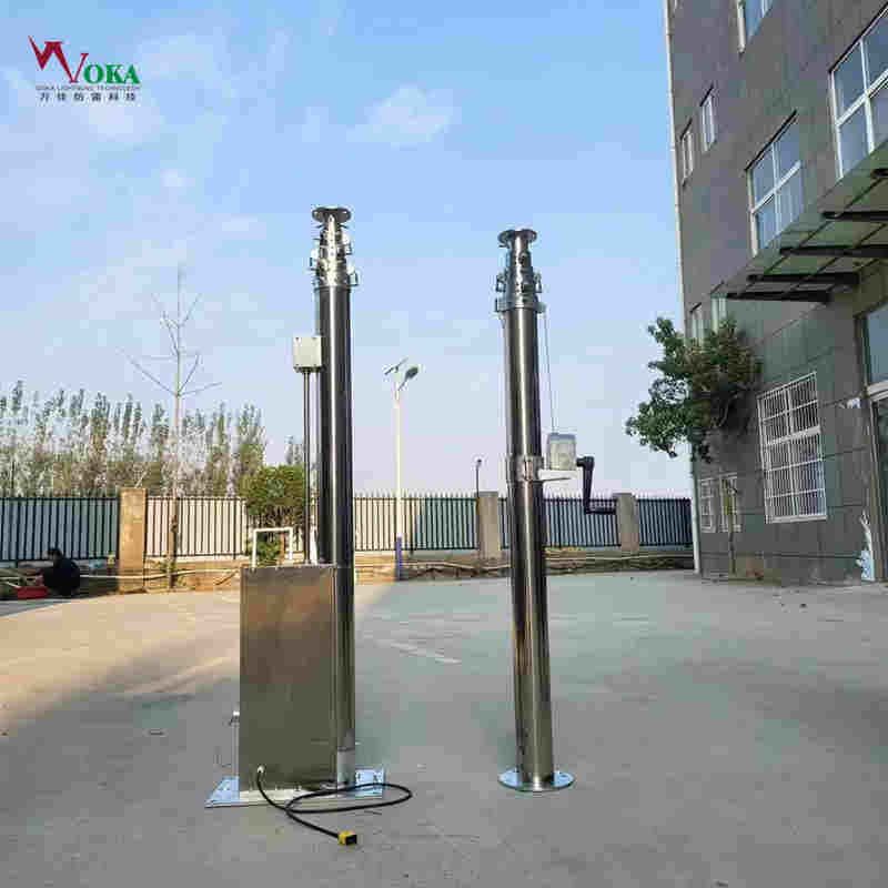 15米电动升降杆 承重50kg监控升降桅杆 方形自锁丝杠杆