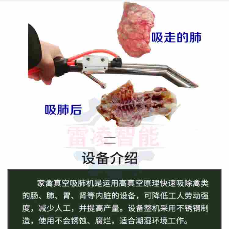 鸡鸭鹅真空吸肺机 鸽子掏内脏设备 鸡背甲鱼吸肺机