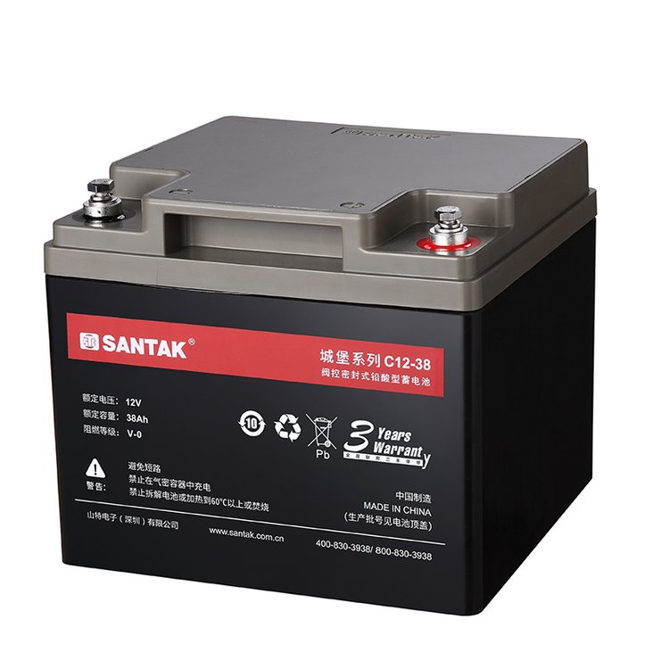 山特蓄电池C12-18铅酸免维护蓄电池12V18AH山特UPS