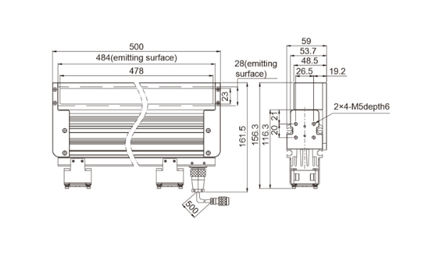 LOTS乐视 LTS-2COXL500-R 同轴线光源