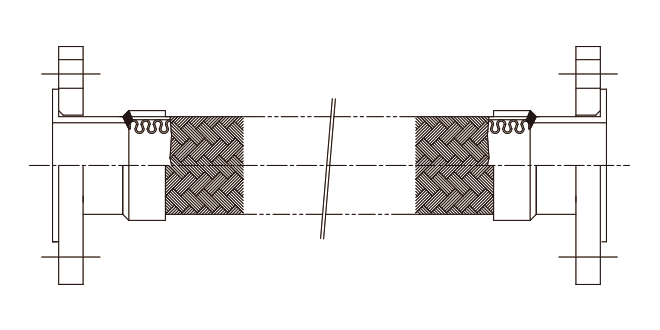 两侧法兰松动接头柔性软管NK-2600 南国工业NFK用于振动缓解华北区北崎经销