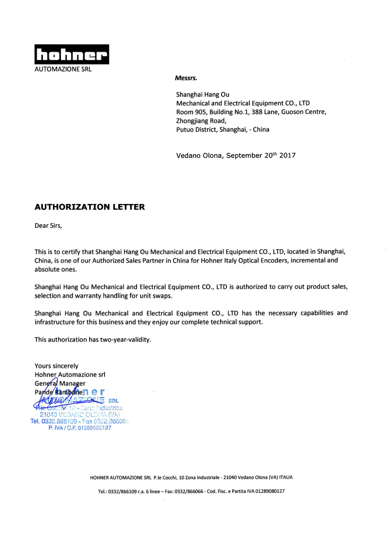 HOHNER编码器HOHNER代理商HOHNER经销商HOHNE德国HOHNE英国HOHNE传感器