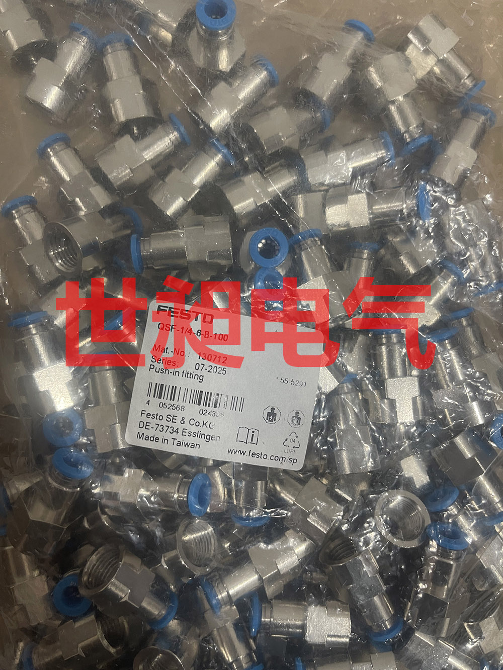 德国FESTO费斯托接头QSF-1/4-6-B全新原装