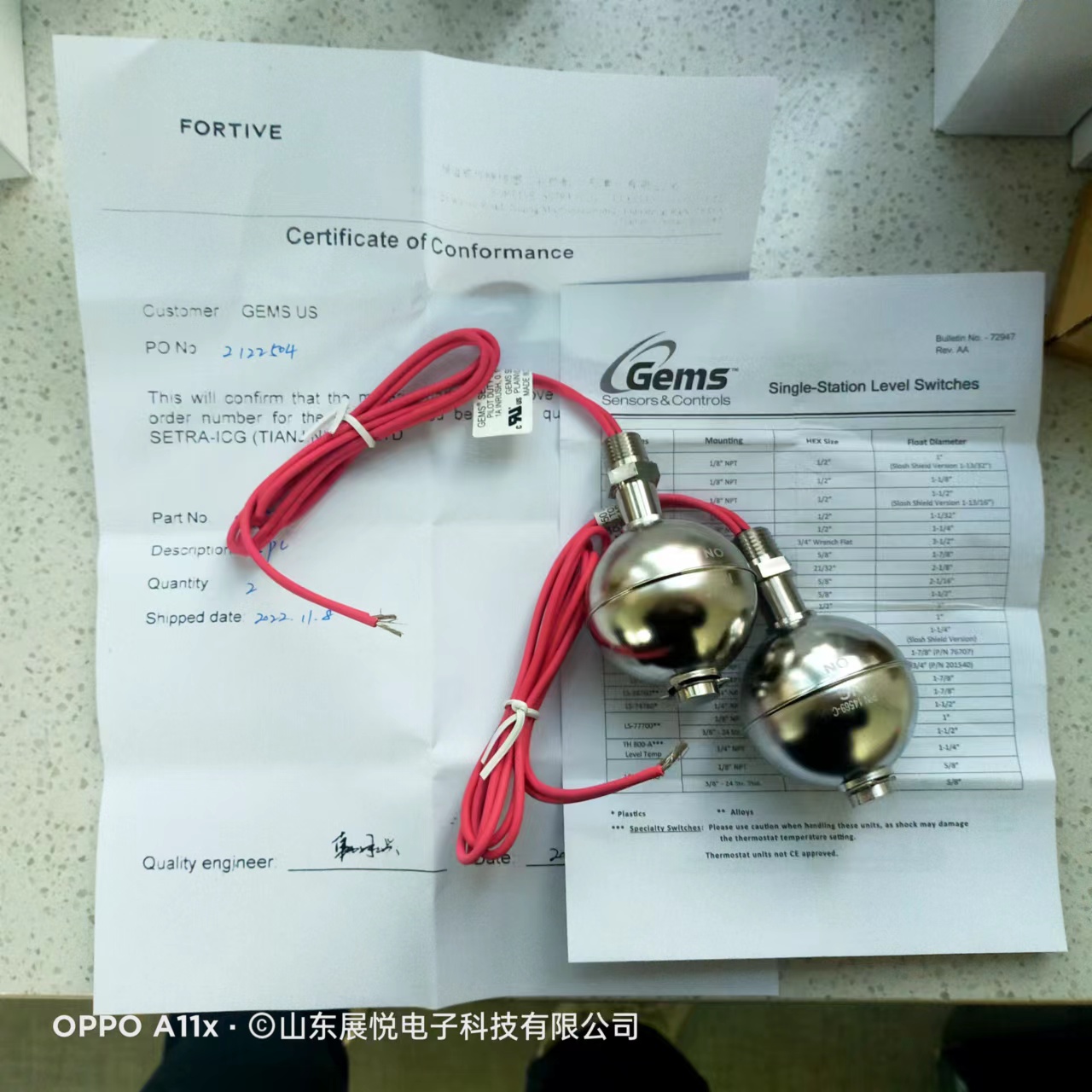 GEMS捷迈LS-1950浮球液位开关