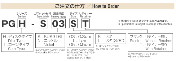 日本PURERON普瑞伦混合过滤器PGH-H-S03S