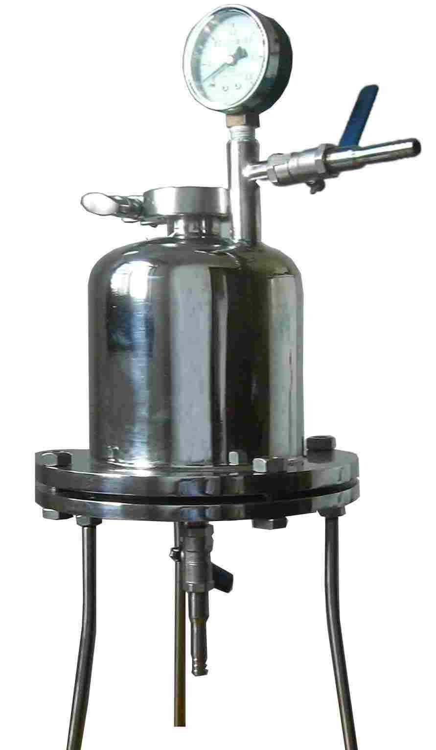 pf-2v不锈钢圆桶式正压过滤器(含压力表)